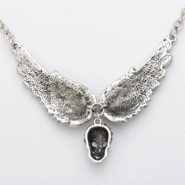 GUARDIAN ANGEL WINGS SKULL NECKLACE FOR WOMEN