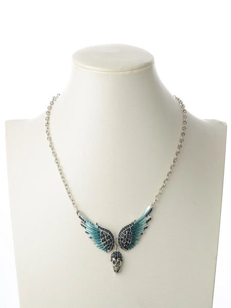 GUARDIAN ANGEL WINGS SKULL NECKLACE FOR WOMEN