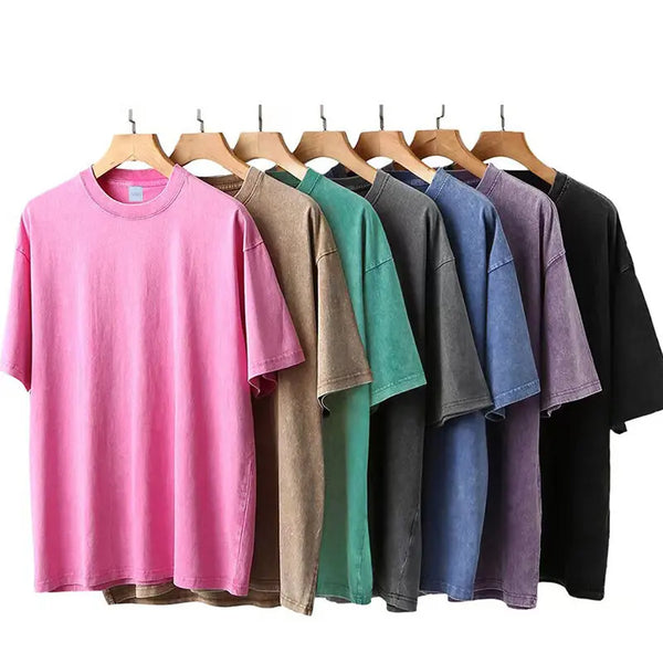 American Washed retro and worn out T-Shirt for men Women Loose Oversized Clothes San Francisco Skeleton Miner Graphic Streetwear