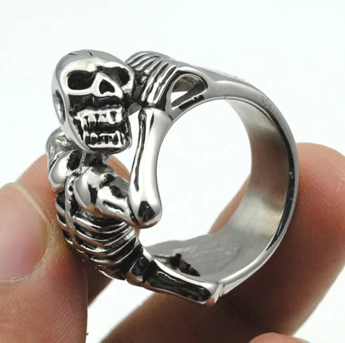 Skeleton Silver Stainless Steel Ring