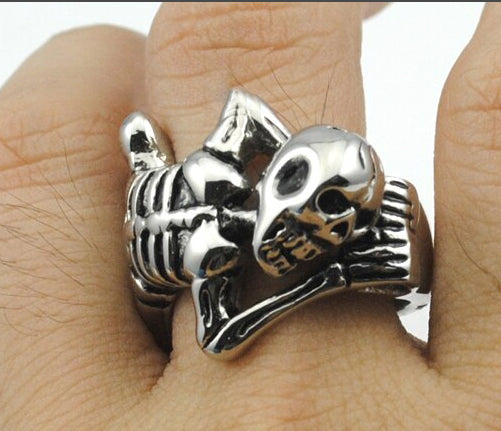 Skeleton Silver Stainless Steel Ring