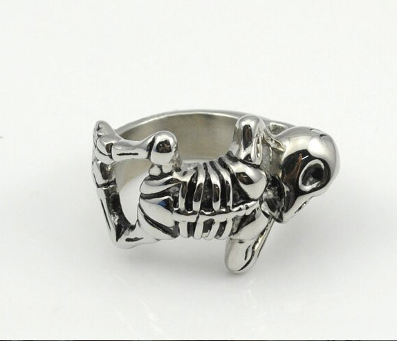 Skeleton Silver Stainless Steel Ring