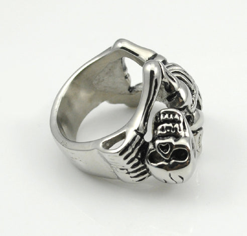 Skeleton Silver Stainless Steel Ring