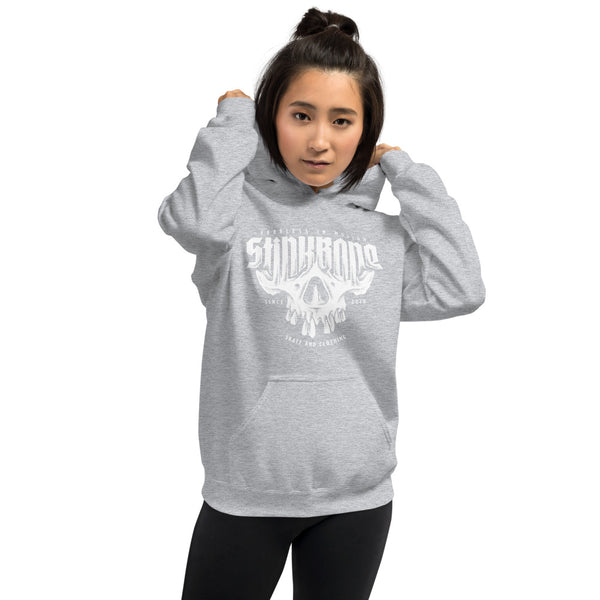 StinkBone Hoodie Grey White Logo