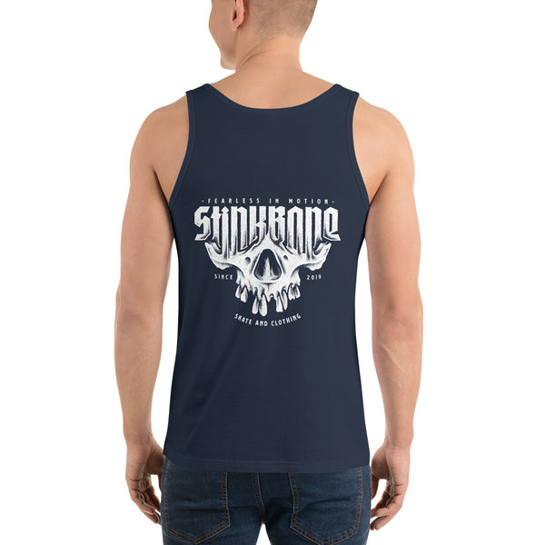 StinkBone Skull Tank Top+Navy Back