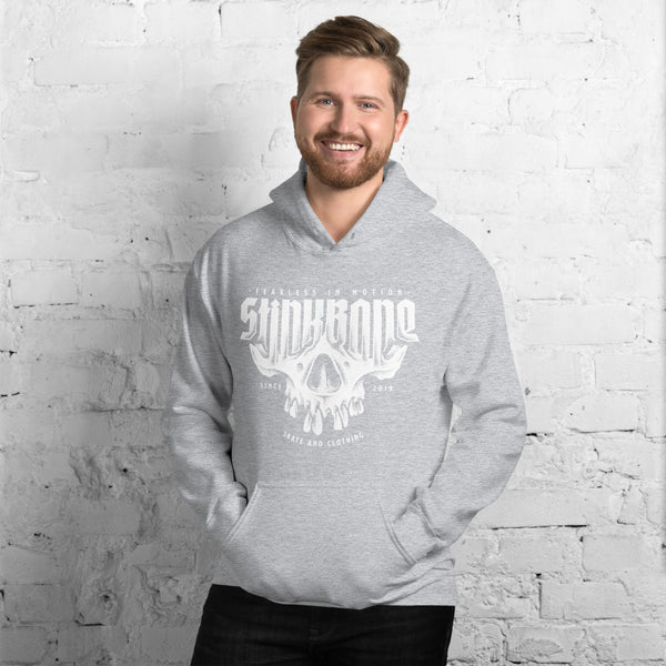 StinkBone Hoodie Grey White Logo