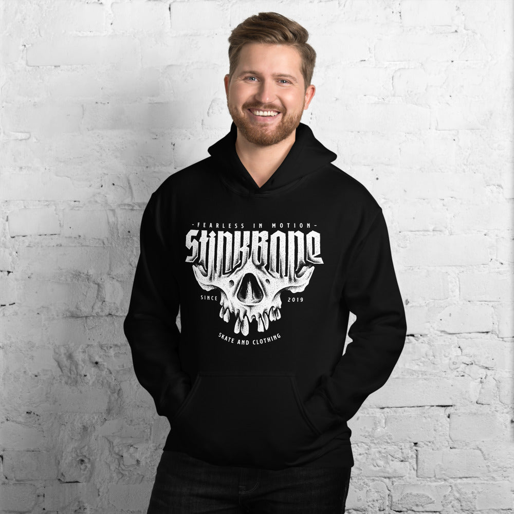 StinkBone Hoodie Black White Logo