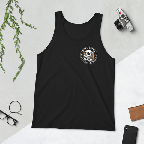 StinkBone Flaming Skull Unisex Tank Top