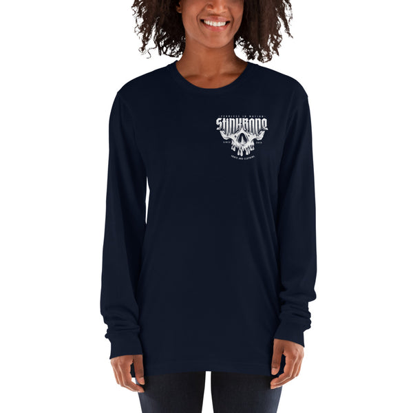 StinkBone Skull Long sleeve Shirt+Navy