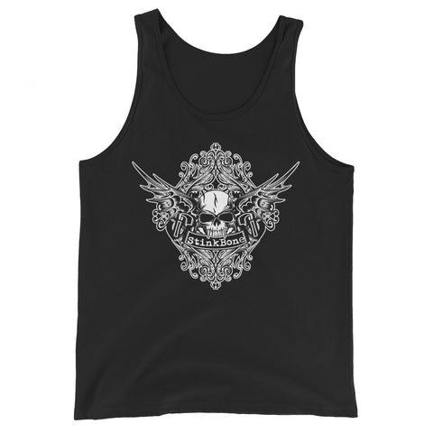 Skull Wings White Unisex Tank Top