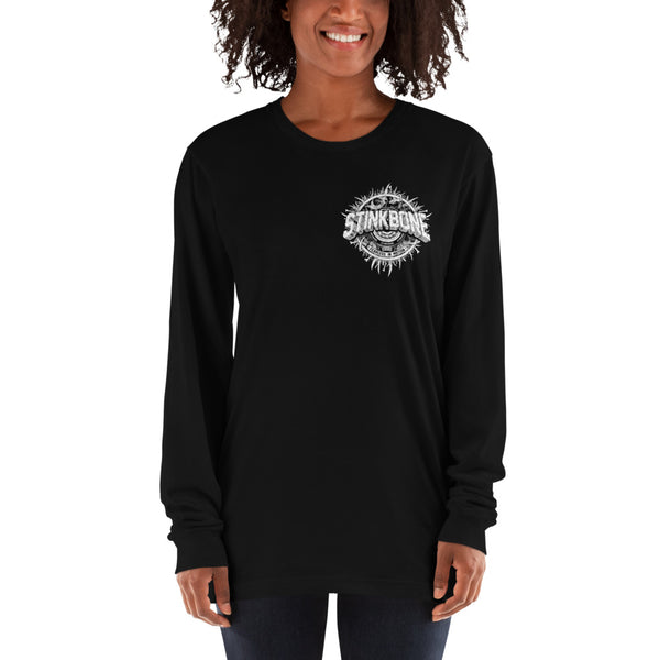 StinkBone Wheel Long Sleeve Shirt+Black+Front