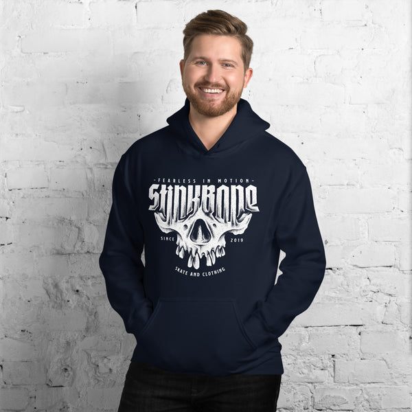 StinkBone Hoodie Navy White Logo