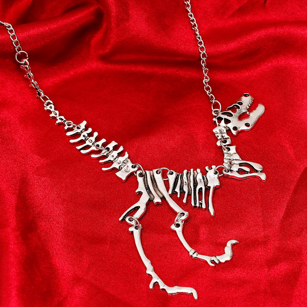 Dinosaur Skeleton Tyrannosaurus T-Rex Charm Pendant Necklace