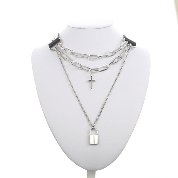 Chain Accent Choker Collar in Many Colors