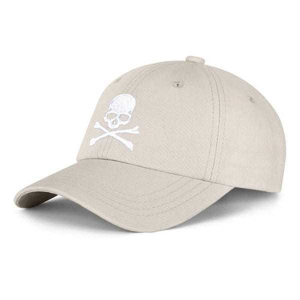 Skull & Crossbones Embroidery Adjustable Buckle back Hat