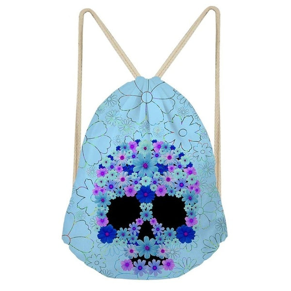 Skull Design Bag w/Drawstring