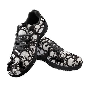 Womens Candy Skull Casual Breathable Mesh Sneakers.