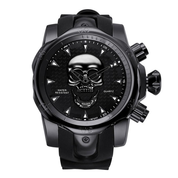 Men's Skull Quartz Watch Waterproof