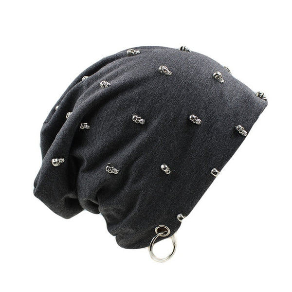 Cotton Skull Hoop  Winter Warm Beanies