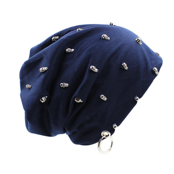 Cotton Skull Hoop  Winter Warm Beanies