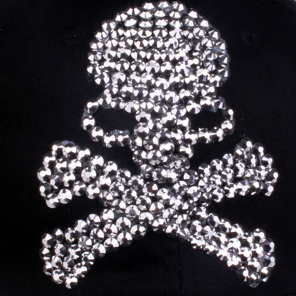 Classy Rhinestones Skull cap in Black or White
