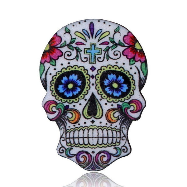 Pinsanity Day of The Dead Sugar Skull Enamel Lapel Pin