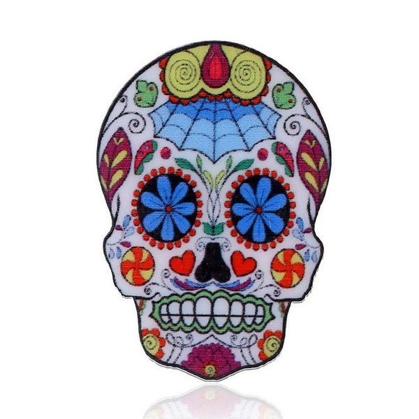 Pinsanity Day of The Dead Sugar Skull Enamel Lapel Pin