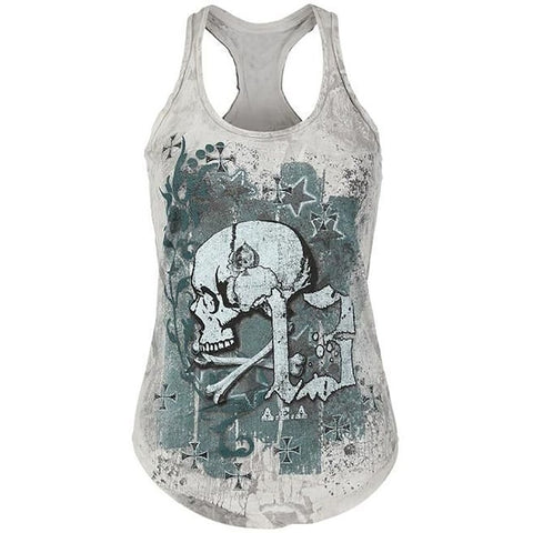 Skull T Back Sleeveless Tank Top S-5X