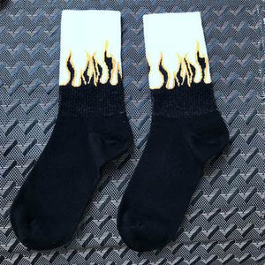 Hot Flaming Hip Hop Skateboard Socks