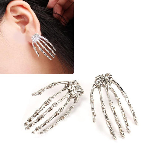 Skeleton Hand Stud Earrings