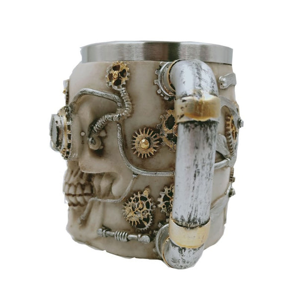 Viking Steampunk Skull Mug