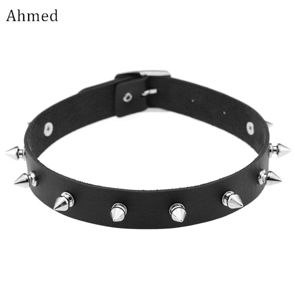 Spike Rivet Choker in Multiple Colors