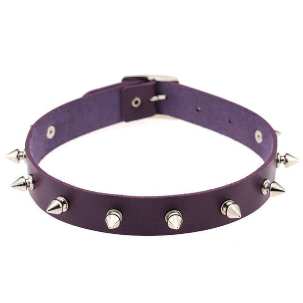 Spike Rivet Choker in Multiple Colors