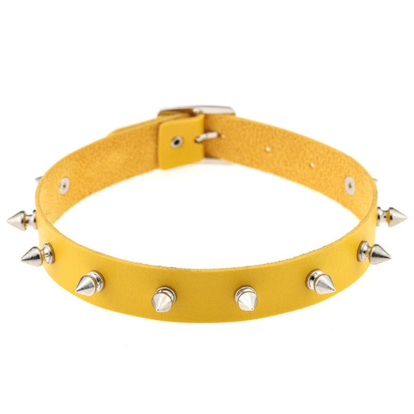 Spike Rivet Choker in Multiple Colors