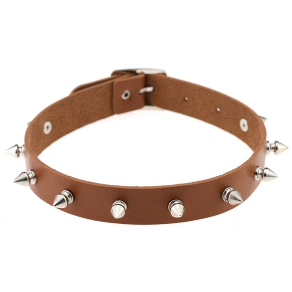 Spike Rivet Choker in Multiple Colors