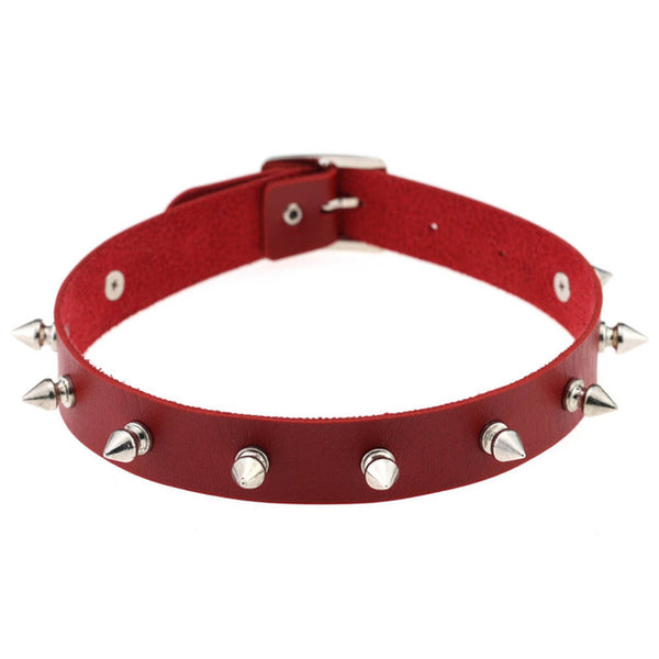 Spike Rivet Choker in Multiple Colors