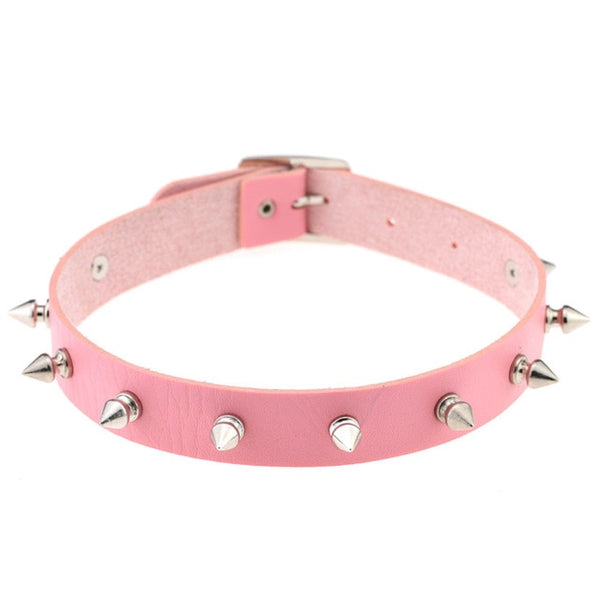 Spike Rivet Choker in Multiple Colors