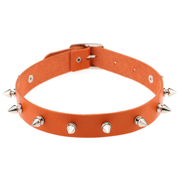 Spike Rivet Choker in Multiple Colors