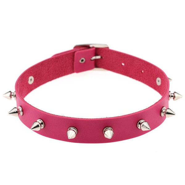 Spike Rivet Choker in Multiple Colors