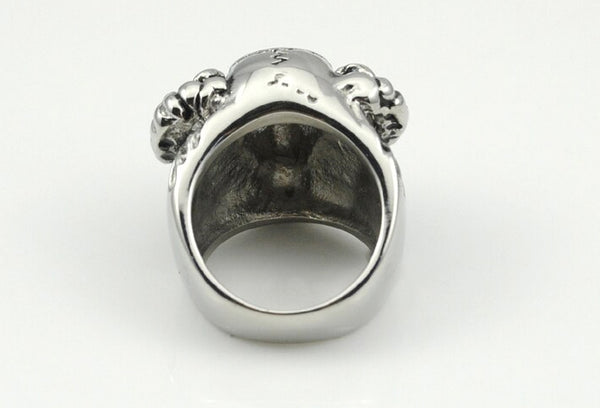 Skull Ring Silver Stainless Steel Ring